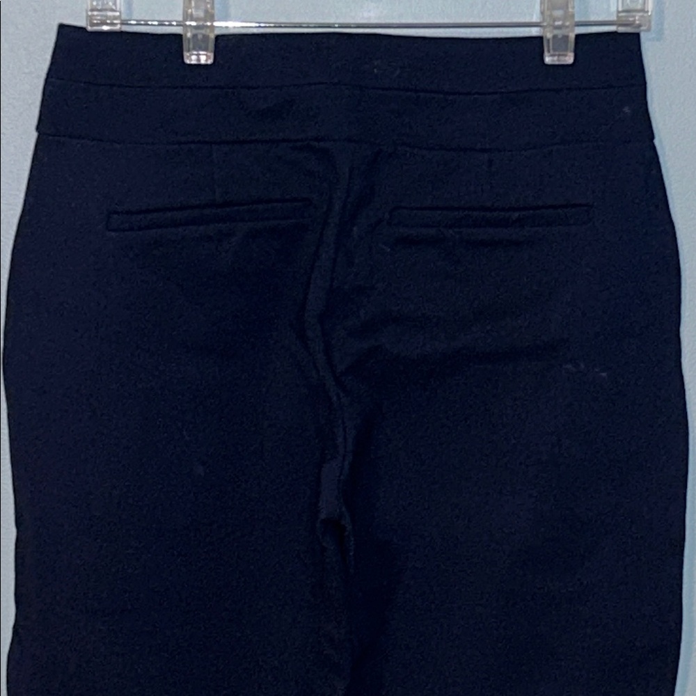 New York & Company Pull-On Knit Navy Straight Leg Pants, Size Medium - Picture 3 of 6